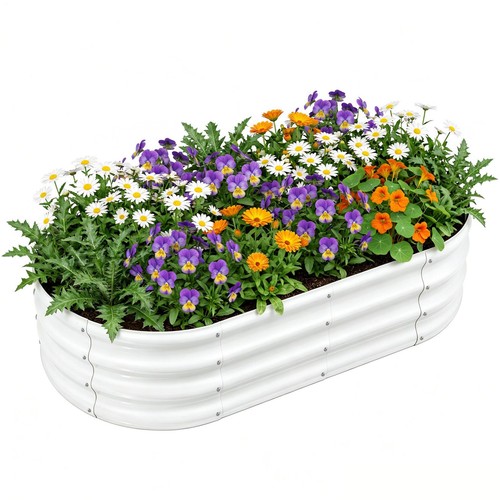 Galvanised steel raised garden - steel,