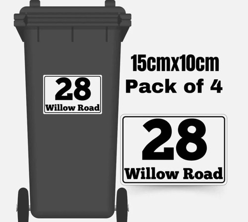 Wheelie bin stickers - 4,