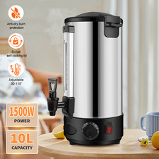 Stainless Steel Tea Urn 10 Litre Commercial Electric Catering Hot Water Boiler