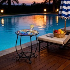 Small Garden Patio Table Round