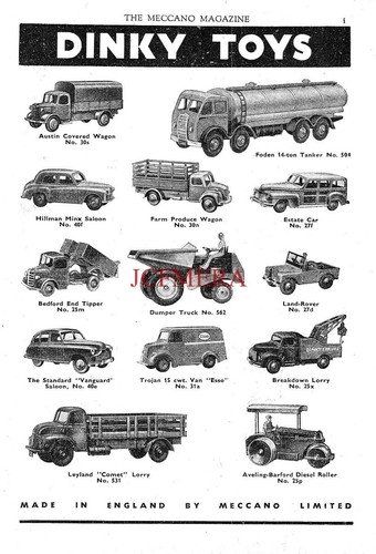 1951 dinky toy advert - dinky,