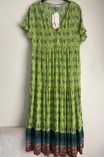 Zara women tiered maxi dress - women's,