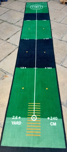 Golf putting mat and training