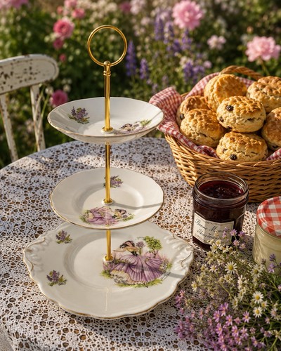Tier china cake tea stand - 3,
