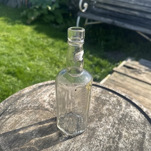 Vintage old glass bottle - glass,