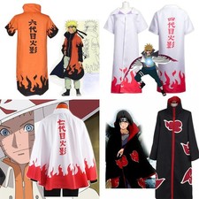 Naruto Shippuden Akatsuki Hokage Robe Cloak Coat Anime Cosplay Costume Halloween