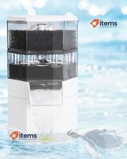 AQQA Turtle Tank Filter, 750L/h Low Water Level Aquarium Filter Water/Black