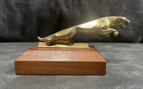 Vintage 1957 gold tone jaguar - tone,