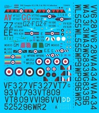 AIMS  DH  VAMPIRE  F.3,  FB.5  AND  FB.9  COLLECTION  72D039  DECALS  1/72 scale