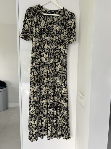 The kooples midi dress beige - kooples,