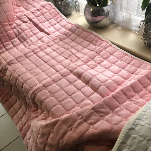 Pink 90x180cm velvet - 90x180cm, plush