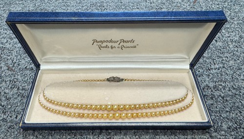 Vintage pompadour pearls - vintage,