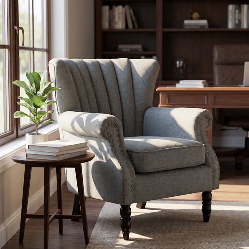 Orthopedic wing back chair - back,