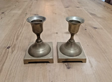 Brass Antique Pair of Candle