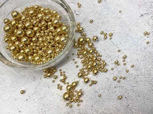 Metallic gold sprinkles mix - gold,