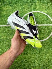 ADIDAS Predator Elite FT SG 'Radiant Blaze' White/Green UK 8.5 Football Boots 