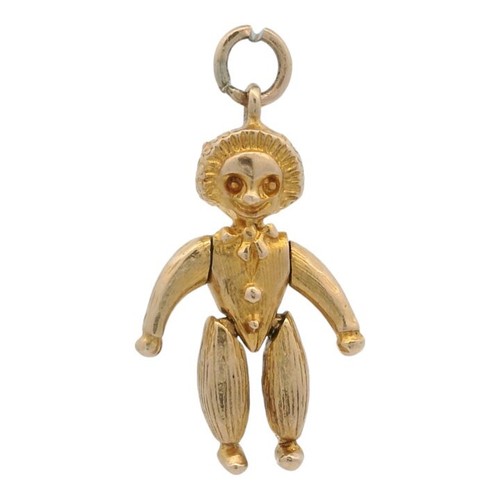 Vintage 9ct gold moving clown - 9ct,