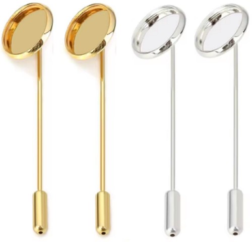 Silver gold lapel - ,