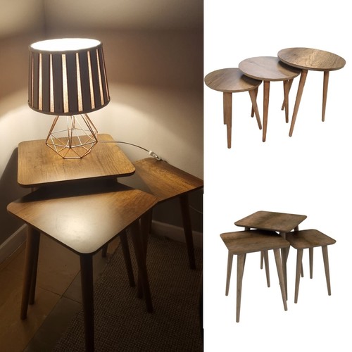 Set coffee tables - 3, wooden