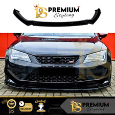 SEAT Leon MK3 5F Gloss Black Front Splitter Lip Spoiler Body Kit 2013-2020