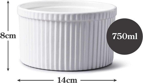 Large souffle ramekin serving - souffle,