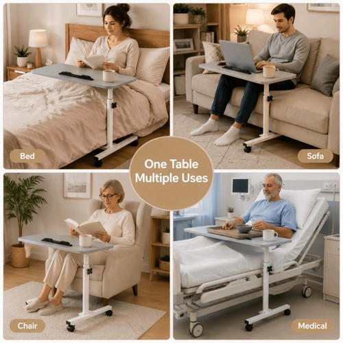 Adjustable overbed table - overbed,
