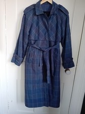 Vintage The Royale Collection By DanniMac Women's Blue Trenchcoat Size 14