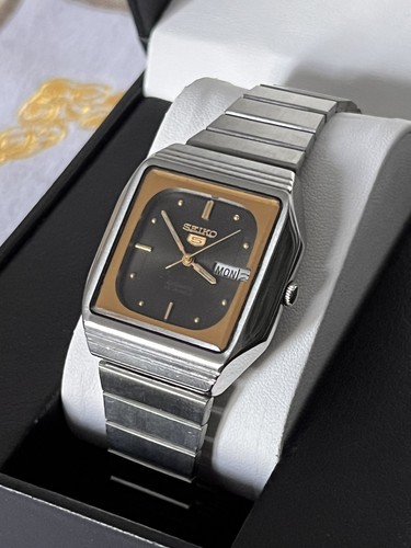 Seiko 6309 5180 black - black, square