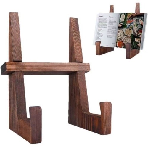 Wooden cookbook holder - wooden,