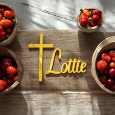 Personalised Name & Cross Cake