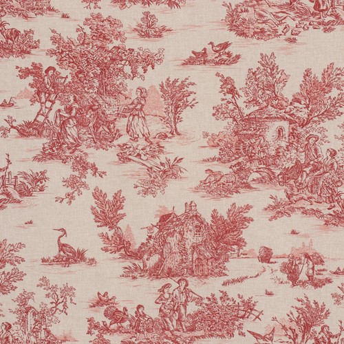 Mini french toile jouy - de, red