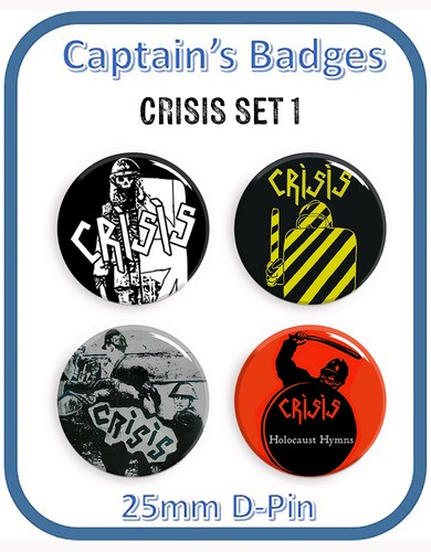 Set crisis punk badges - crisis,