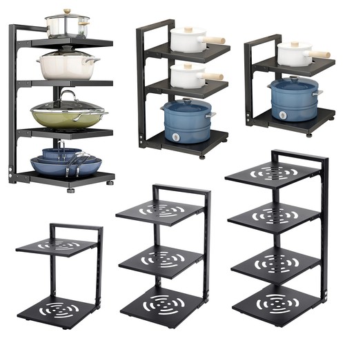Adjustable pan organiser for - adjustable,