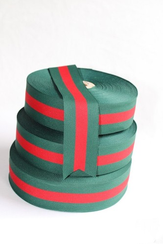 Red green stripe grosgrain - &,