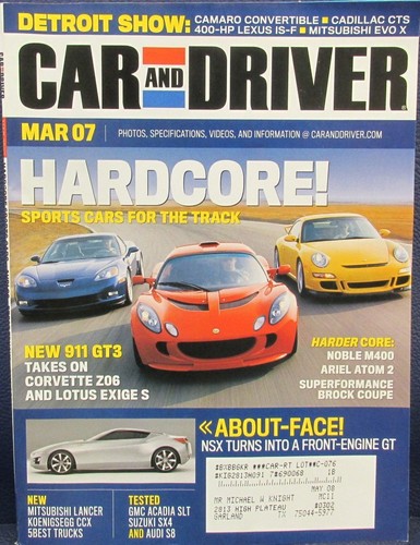 Car and driver magazine - car,