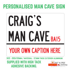 PERSONALISED Man Cave Plaque