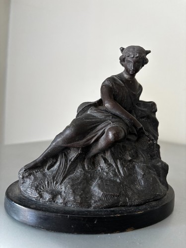 Antique french spelter statue - spelter,