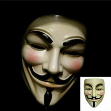 V For Vendetta Mask Cosplay Guy Fawkes Anonymous Mask Halloween Resin Party Prop
