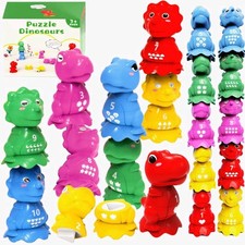Dinosaur Toys Kids, Montessori Stacking, Color Sorting Counting Sensory Toy NEW