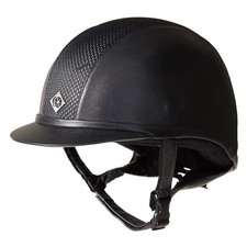 Charles Owen Ayr8® Plus Leather Look Riding Hat Black