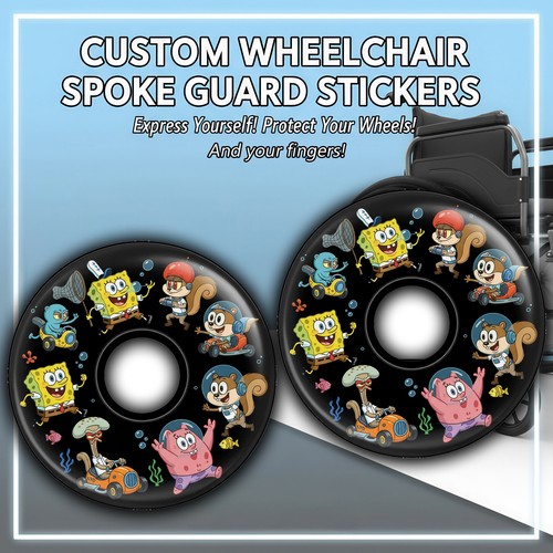 Wheelchair spoke guard sticker - guard,