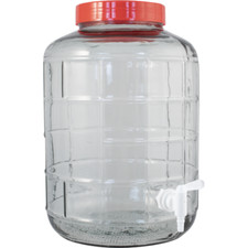 6.8 Gal Farro Glass | Carboy | Wide Mouth | Carrying Harness | Ported w/ Spigot