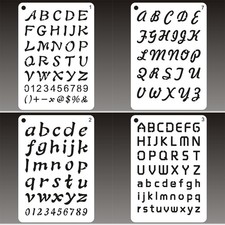  8 PCS Studying Stencils Letter Set Alphabet Painting Template Drawing