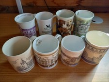 8 x mixed Job Lot Fine Bone China tea/ coffee Mugs - Dunoon, Bettys, McLaggan