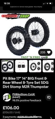 Pit bike big - pit, front