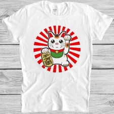 Maneki-Neko T Shirt Japanese Lucky Cat Chinese Cool Gift Tee M253