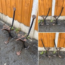 Gorgeous Late Victorian / Early Edwardian Antique Cast Iron Bench Ends
