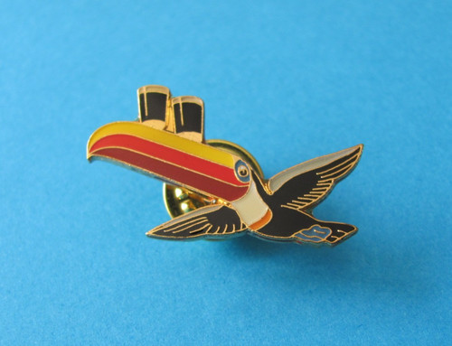 Guinness flying toucan pin - guinness,