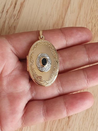 9ct gold natural sapphire - gold,