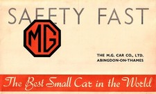 MG SAFETY FAST Full Range Cars BROCHURE ~ 1935 ~ Midget Magnette Magna Coachwork